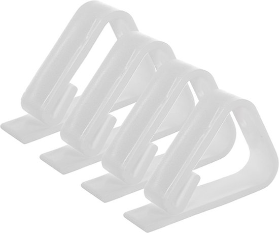 Pinces à nappe CM - 24x pièces - transparentes - plastique - 5 x 3 x 1 cm - pinces de table d'extérieur