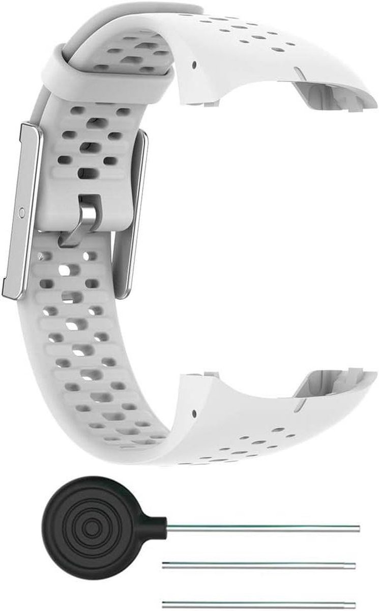 Horlogebandje siliconen reservearmband - voor Polar M400 - M430 - siliconen armband - zwart .