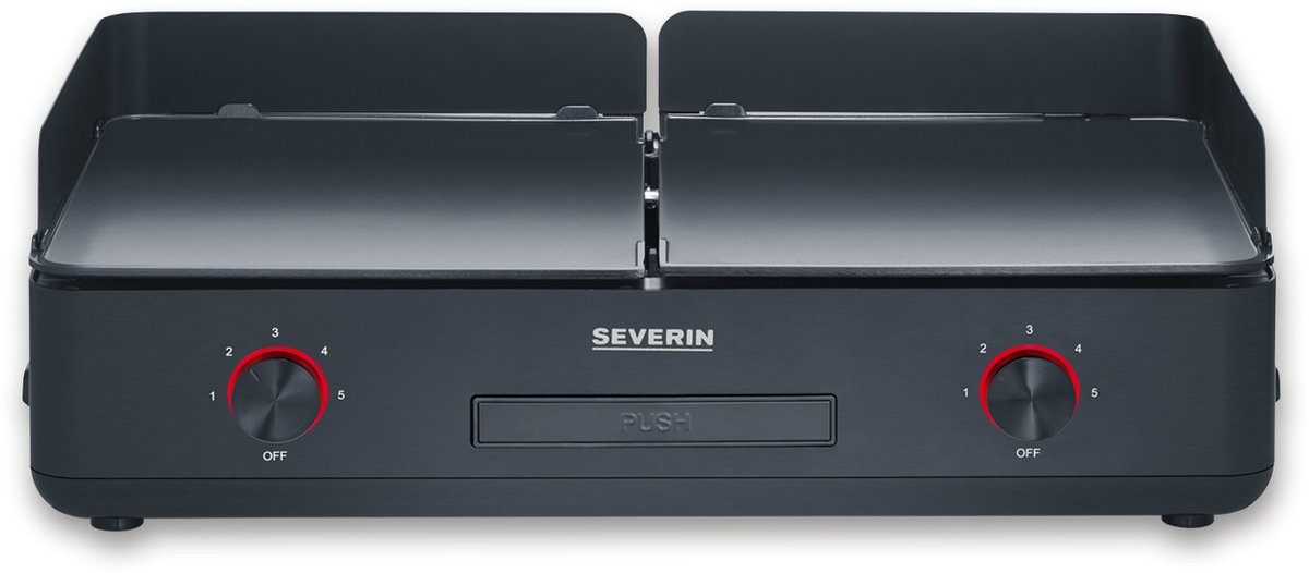 Severin PG 8569 - Plancha BBQ Grill SUAVE - Twee aparte verwarmingszones - Keramische coating - 240 °C