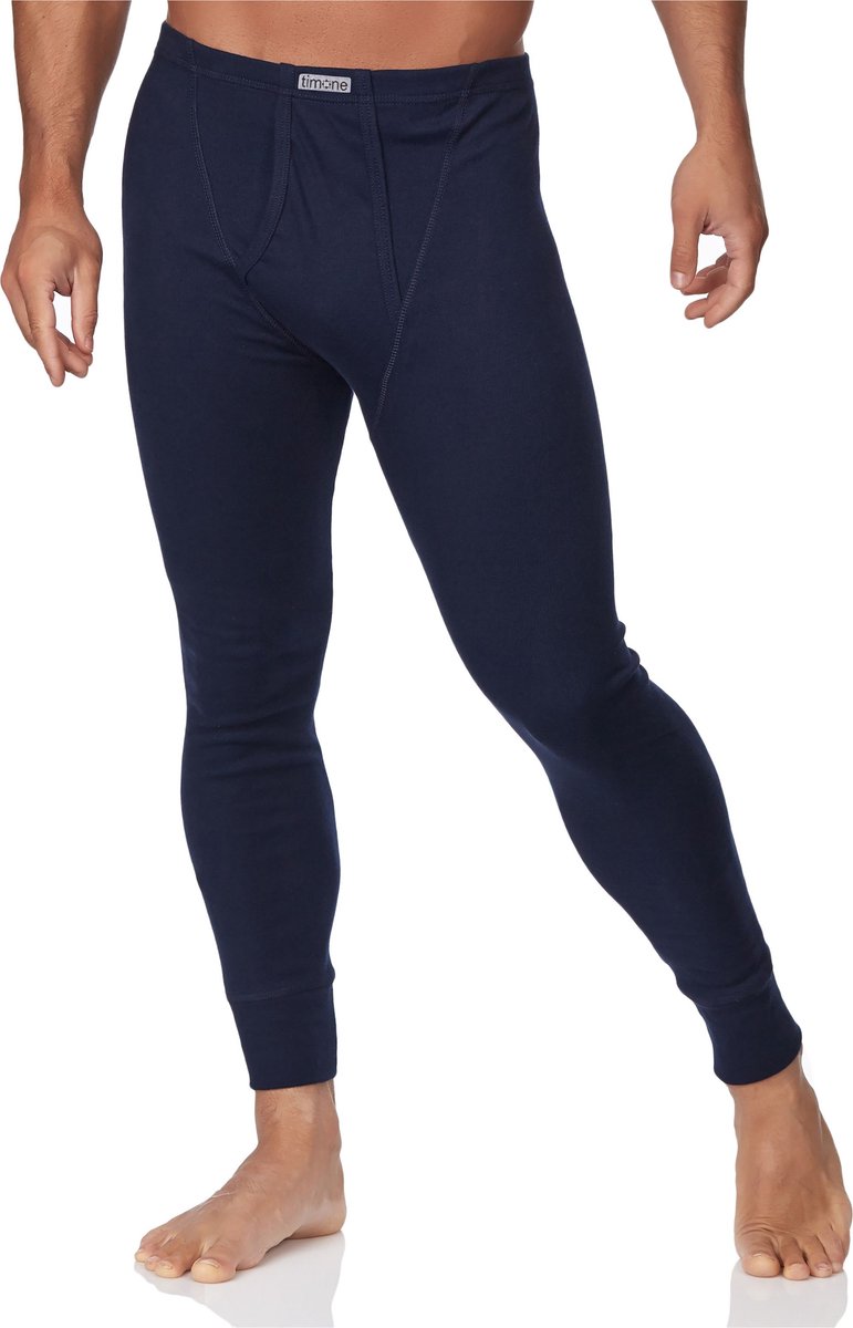 Timone Heren Thermobroek - Sport - Sporbroek - Lang - Katoen - TI-SS-Pants-114 - Donkerblauw - L