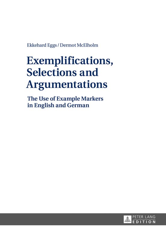 Exemplifications, Selections and Argumentations - cover