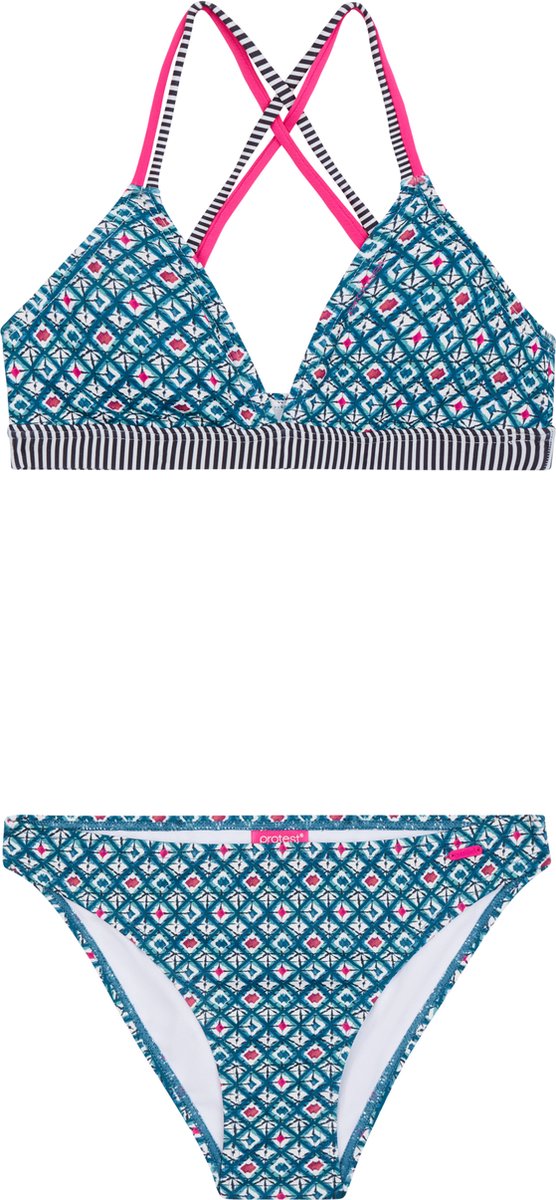 Protest Prtreva Jr – Triangel bikini set Meisjes – Kruisbanden – Uitneembare vulling Blauw
