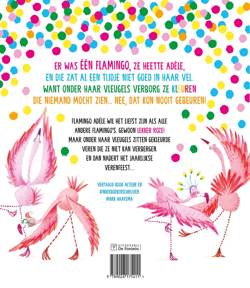 De regenboogflamingo - back cover