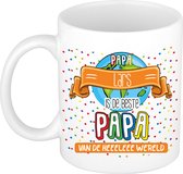 Mug Bellatio Decorations avec nom papa Lars - blanc - le meilleur - céramique - 300 ml - Vaderdag - cadeau
