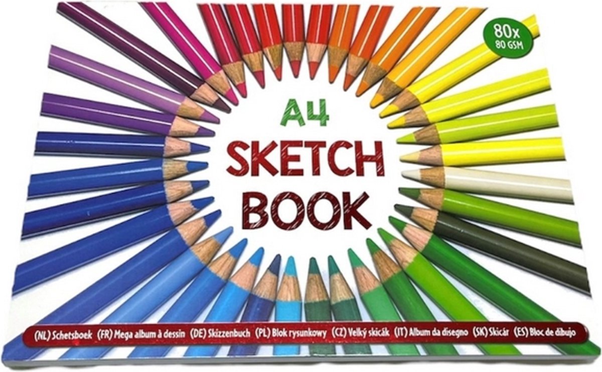 A4 schetsboek dessin kleurpotlood SC764