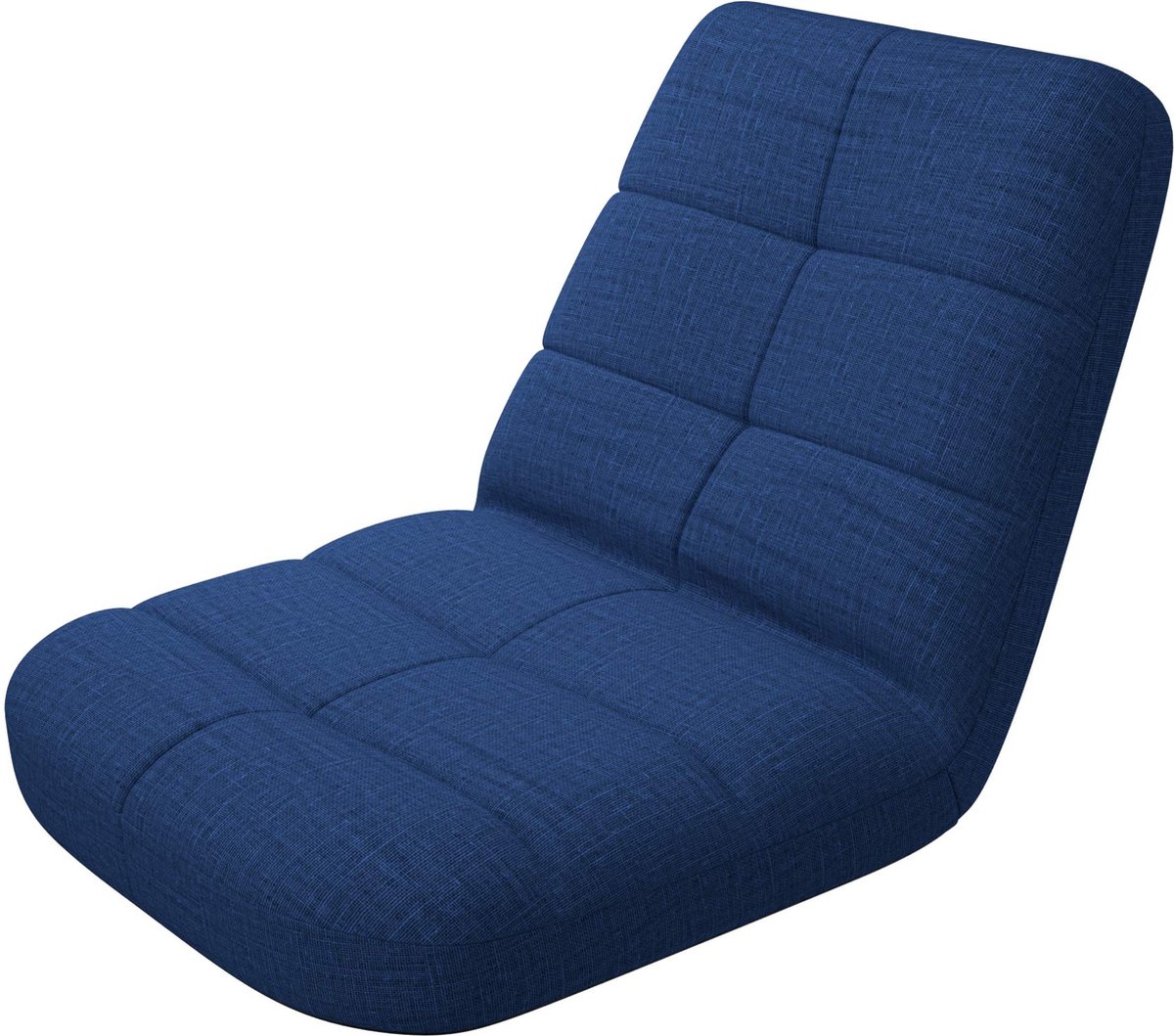 La'Moussawi ® Vloerstoel met Verstelbare Rugleuning voor Meditatie en Gaming in Stijlvolle Blauw Tint