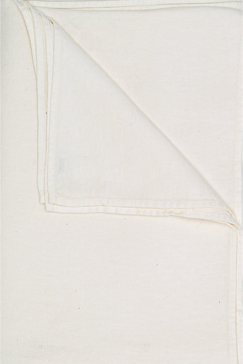 Tafellaken | Emma - Gewassen Linnen - Wit - Strijkvrij & Krimpvrij - 170x170 cm - Pimlico