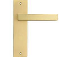 Ostiumhome® - Deurbeslag- Deurklink op kort schild - Mat Goud - Avola