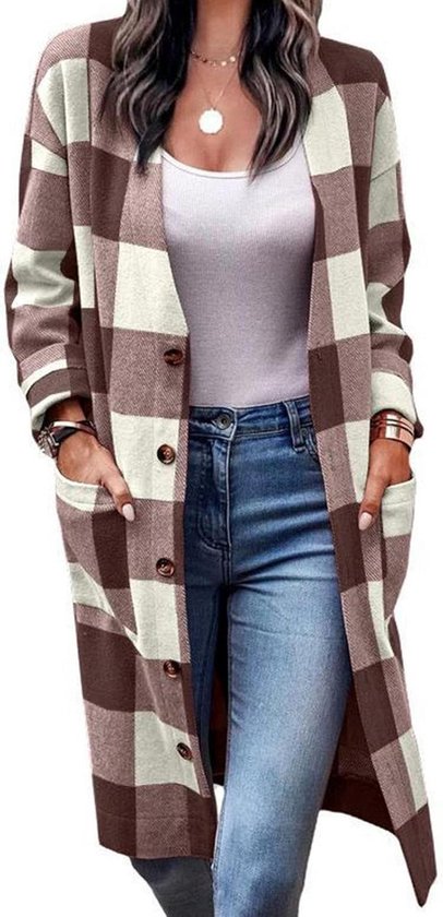 Veste chemise à carreaux à manches longues Veste chemisier à