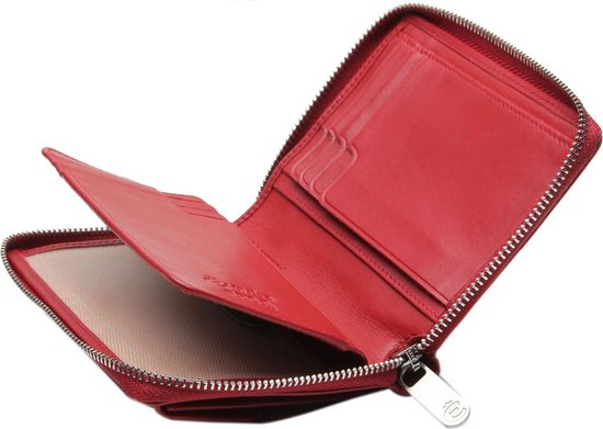 Esquire Cuir Porte-monnaie Helena RFID Wallet Red Rouge