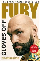 Tyson Fury op de cover van zijn autobiografie 'Gloves Off'. Kaal hoofd, baard, met Sylvester Stallone citaat.