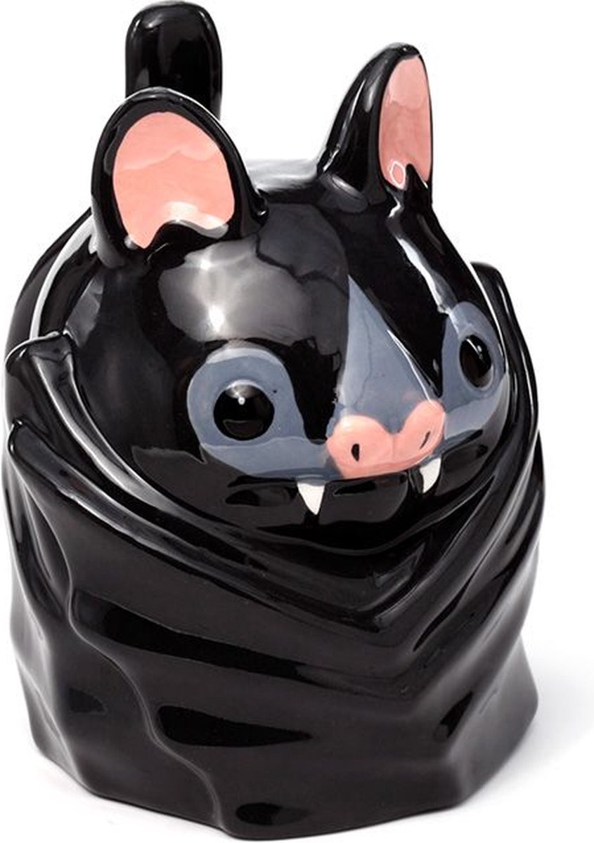 Beker/Mok - vleermuis Ondersteboven - Zwart - Keramiek - 500ml
