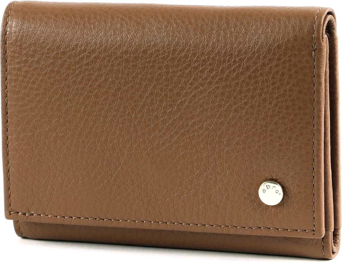 abro Leren Portemonnee Leather Dalia Flap Wallet Caramel / Cognac Bruine