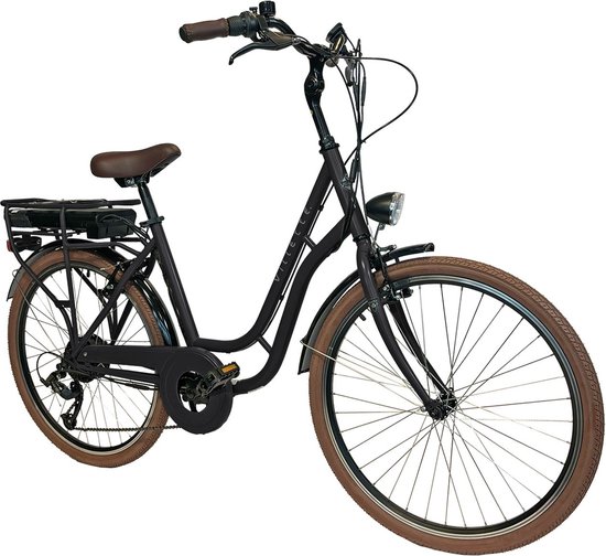 Villette Vintage retro elektrische fiets zwart — afbeelding 5