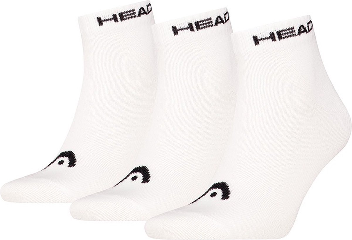 HEAD unisex 3P quartersokken elements Wit
