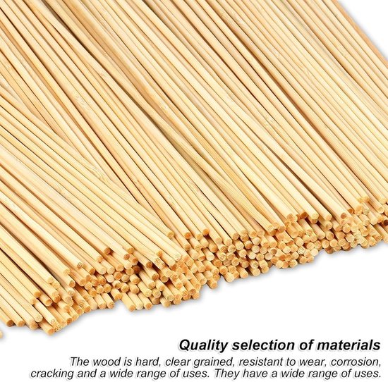 Houten stokjes voor weven | Lengte 30 cm | 10 stuks