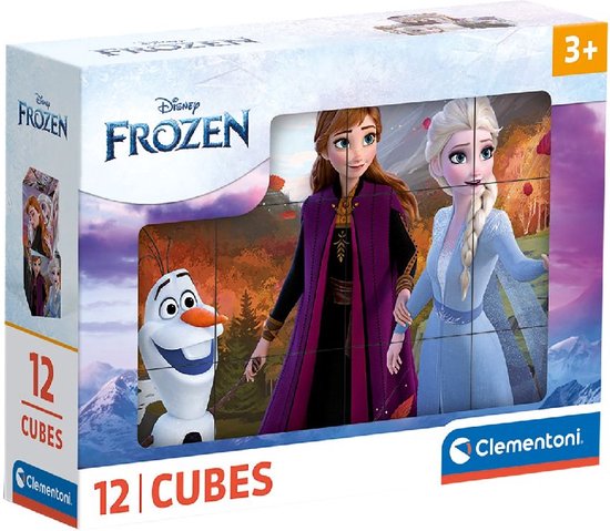 Clementoni - 12 Blokken Puzzel - Disney Frozen - 6 afbeeldingen - Vanaf ...