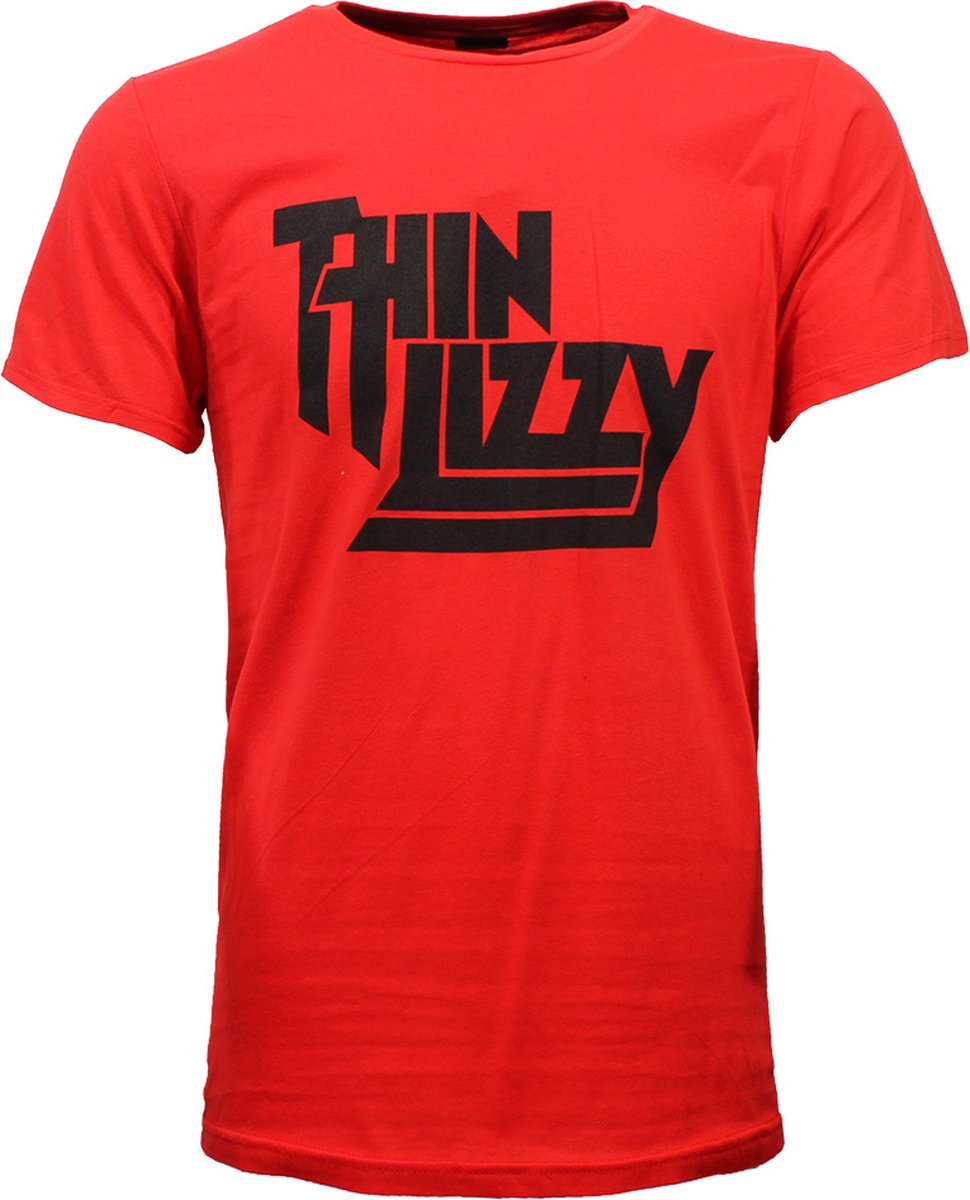 Thin Lizzy Black on Red Logo T-Shirt - Officiële Merchandise - L