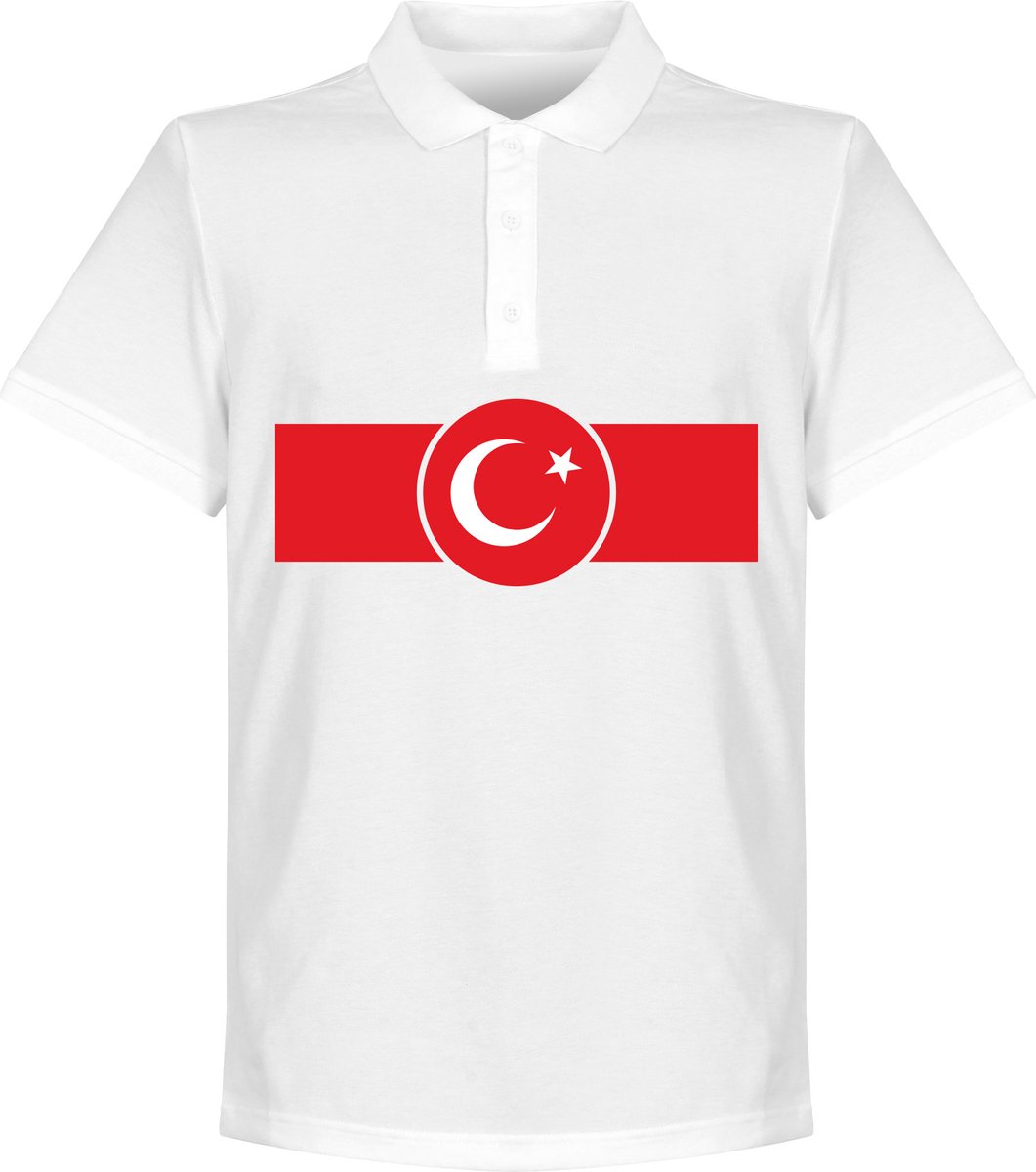 Turkije Banner Polo - Wit - M