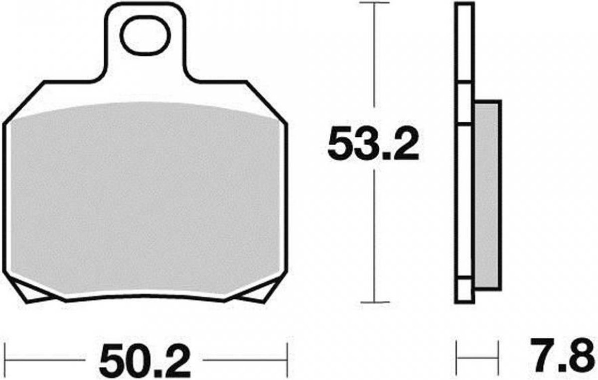 malossi remblok voor piaggio 500 beverly scooter 2002 tot 2012 6215017 / av / ar brembo nieuw