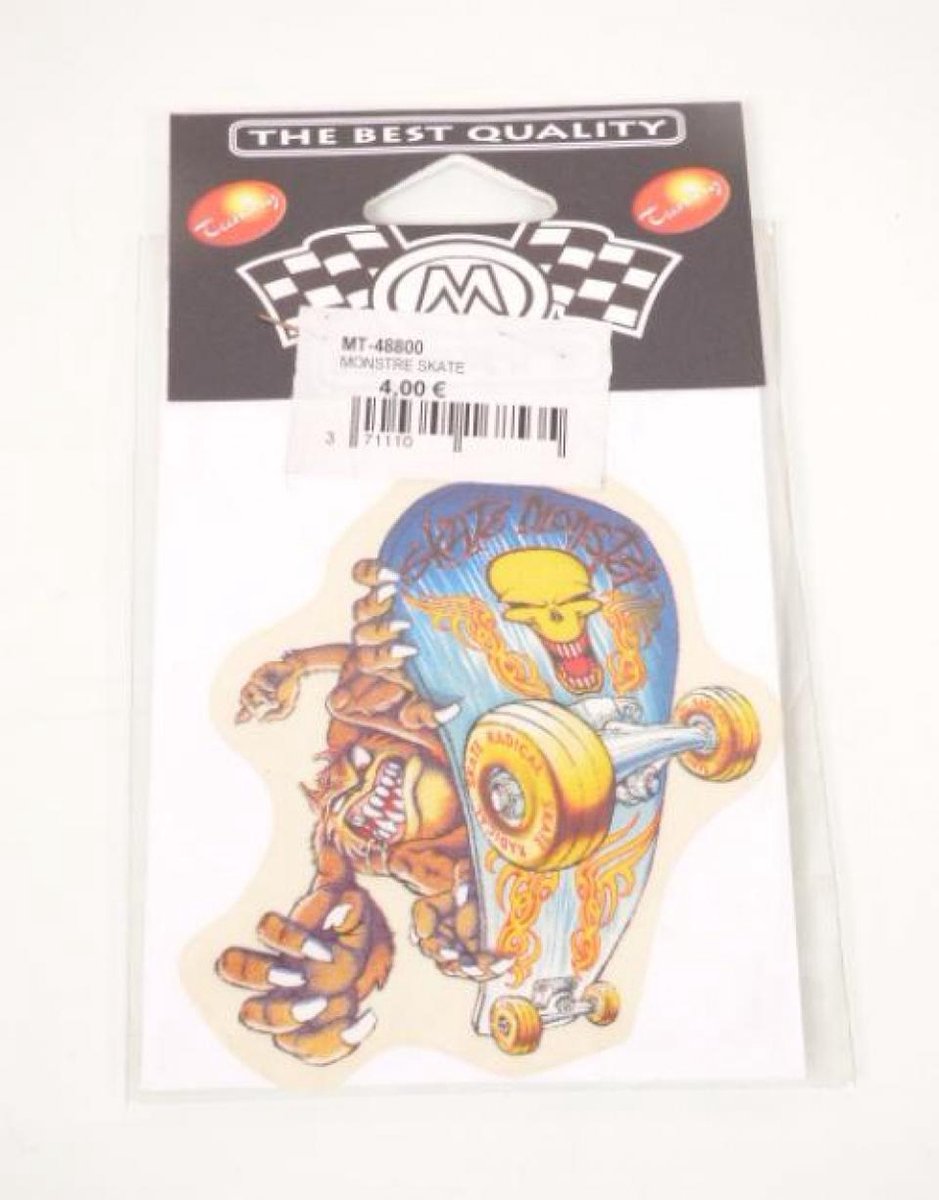 stickers meryt monstre skate tribal tete de mort pour moto mt-48800 nieuw