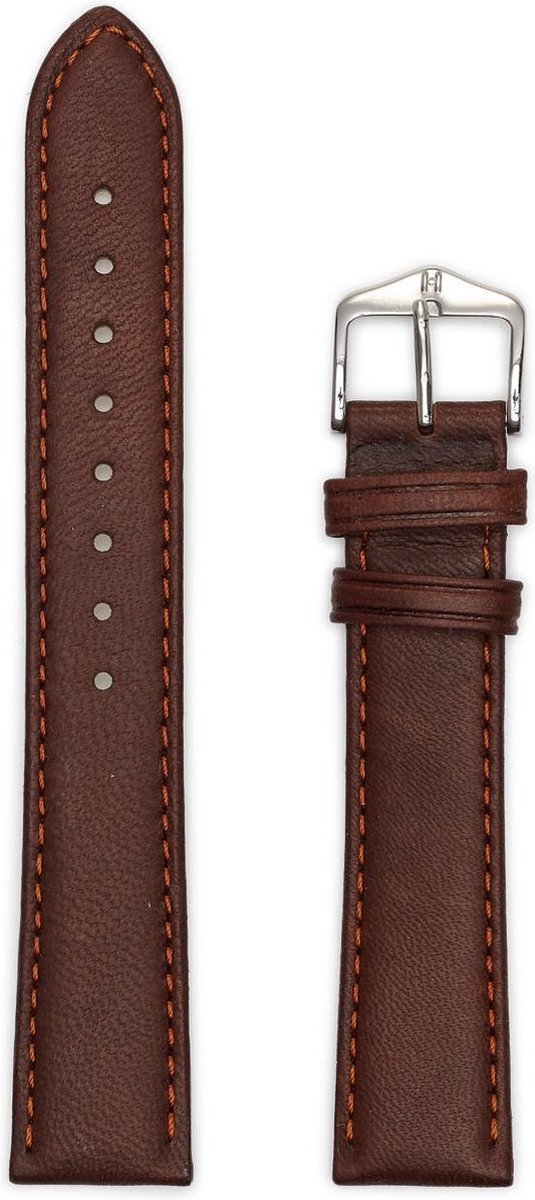 Hirsh Horlogeband - Merino Goudbruin - Leer - 18mm