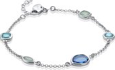 Zinzi Jewels 925 Sterling Zilveren Armband  (Lengte: 18.00-21.00 cm) - Zilver