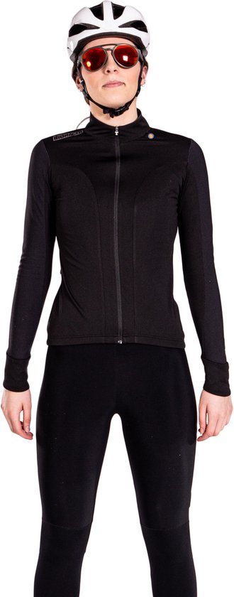 Bioracer Vesper Tempest Light - Fietsshirt Dames Lange Mouw - Zwart - Maat S