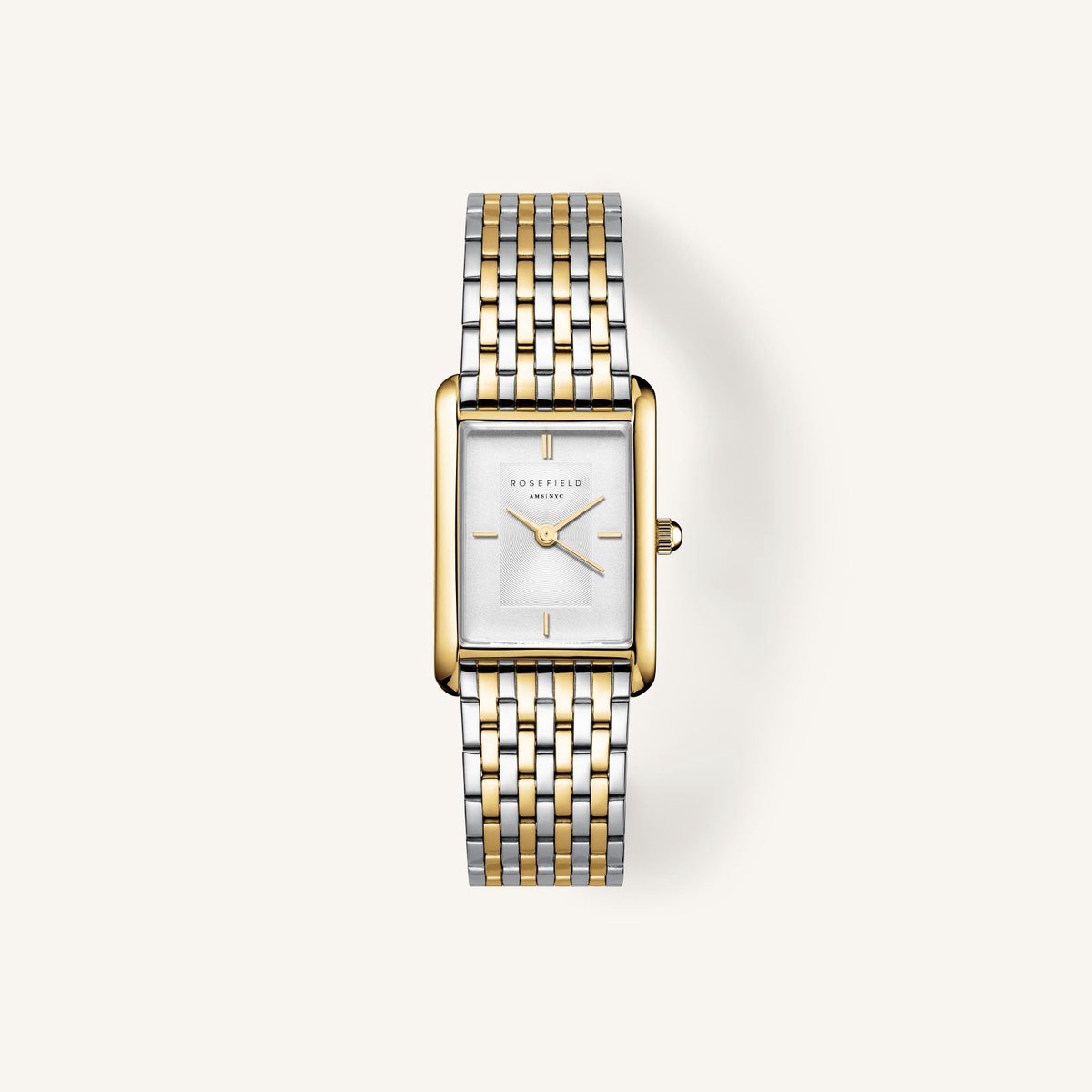 Vierkanten Rosefield heirloom horloge | Zilver goud | 23,5 x 30,6 mm | Rosefield
