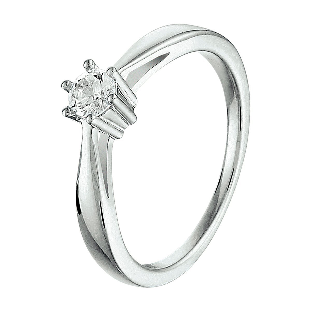 Zilver Gerhodineerde Ring zirkonia 1326640 17.75 mm (56)