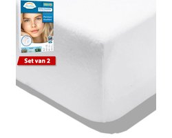 Molton Hoeslaken - 140x200 (Set van 2) - Hoogwaardige Matrasbescherming & Comfort | LitaLente - Rondom Elastiek - Matras Beschermer Molton/Matrasbeschermer - Molton 80% katoen - hoekhoogte van 30 cm - perfecte pasvorm - hoogkwaliteit molton