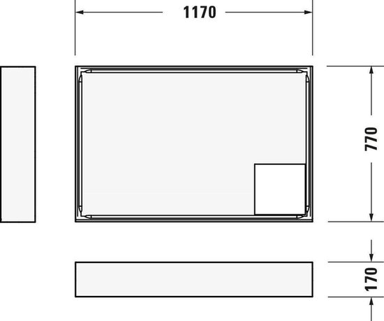 Receveur de douche 1200x800 mm, blanc alpin