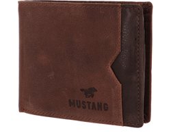 MUSTANG Leren Portemonnee La Spezia Men's Wallet Cognac Bruine