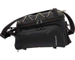 New Looxs ® Sports Trunkbag Racktime - Bagagedragertas - Fietstas Enkel - Ingebouwde Racktime-Adapter - Waterdicht door Regenhoes (inclusief) - Vergrootbaar tot 31 L - Zwart