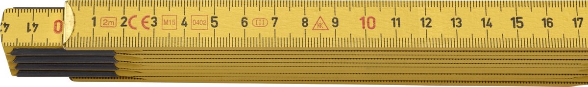 Hultafors t59-2-10G TR duimstok - hout - geel - 2m