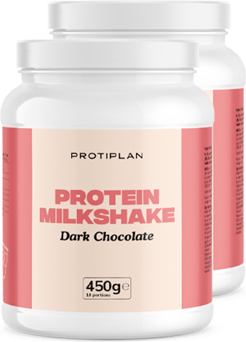Goedkoopste Protiplan | Voordeelpot Milkshake Chocolade Puur | 2 stuks | 2 x 450 gram