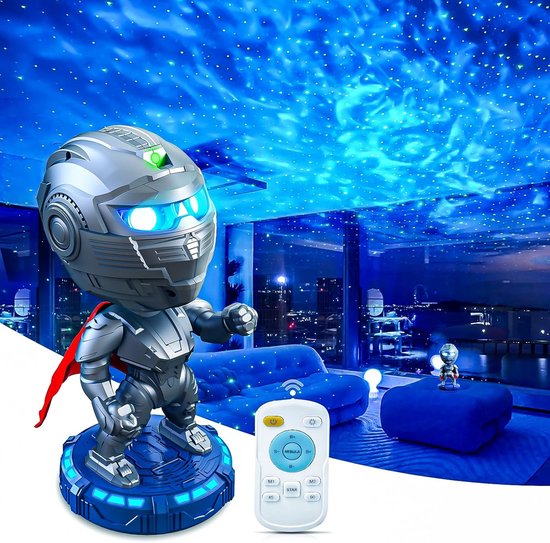 Mobstore - Sterren projector - Warrior Sterren Projector - Galaxy Projector - Sterrenhemel - Noorderlicht Projector - Plafond Projector - Nachtlampje kinderen - Sterrenlamp - 20+ kleurcombinaties - Afstandsbediening - Met speaker