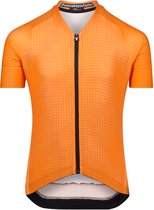 BIORACER Icon Op Art - Fietsshirt Zomer - Kinderen - Oranje - Korte Mouw - Ademend & Aansluitend - Maat 128