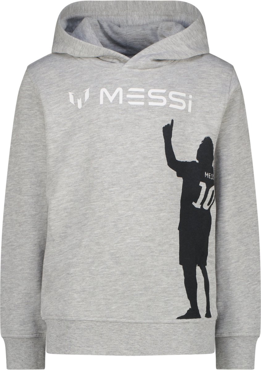 Messi Silhouette sweater Unisex Trui - Maat 116 - Grey Mele