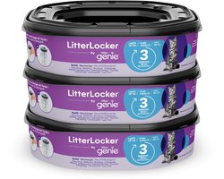LITTER GENIE LitterLocker Navulling - Vierkante Refills - Geurbestrijding - 3 stuks