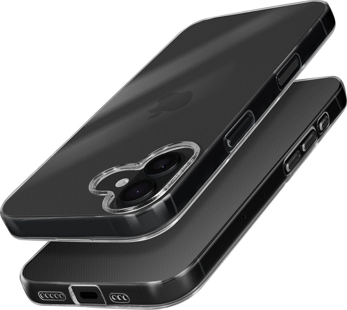 Mayaxess, Beschermhoes Geschikt voor Apple iPhone 16 Plus Zacht Silicone, Transparant