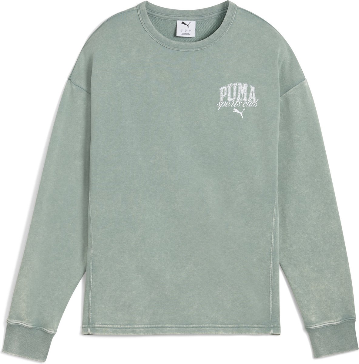 PUMA PUMA CLASS Comfort Washed Crew TR Dames sporttrui Moon Groen