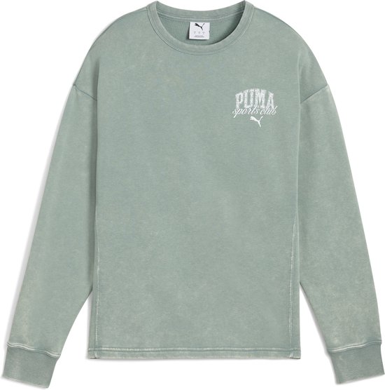 PUMA PUMA CLASS Comfort Washed Crew TR Dames sporttrui - Green Moon