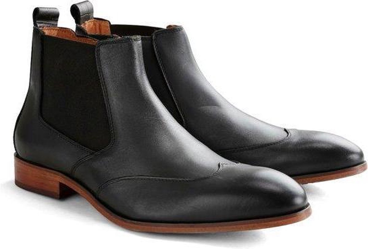 DEN BROECK DenBroeck Front St. Leren chelsea boots Nette heren schoenen  Zwart leer - Schoenen.nl