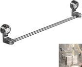 Handdoekstang - Uittrekbare Handdoekhouder 30-60 Cm - Handdoekrek Badkamer - Handdoekhouder - Zuignap Zonder Boren - Voor Badkamer, Keuken - Draaibaar - Hoek Handdoekenrek - Muur Wand Bevestiging