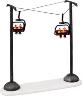 Feeric Christmas Kerstdorp stoeltjeslift - wintersport - 22 cm - kunststof/polyresin