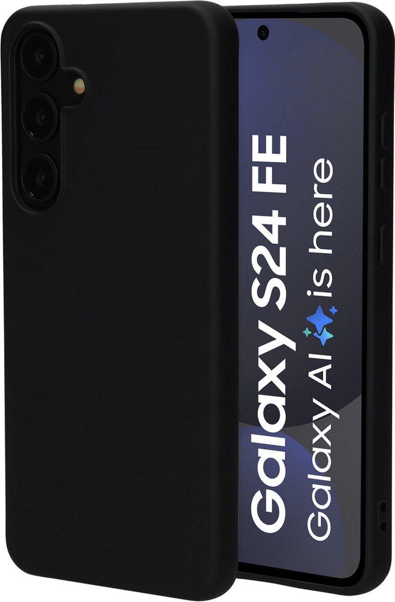 Mobiparts hoesje geschikt voor de Samsung Galaxy S24 FE - Siliconen - Zwart