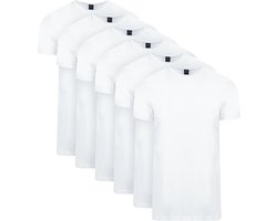 Suitable Ota T-Shirt Ronde Hals Wit 6-Pack - Maat L - Heren - Basic T-shirt Heren