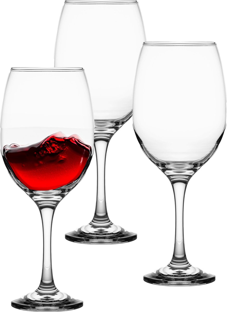 Uniglass Wijnglazen Queen - 6x stuks - rode wijnglazen - 470 ml