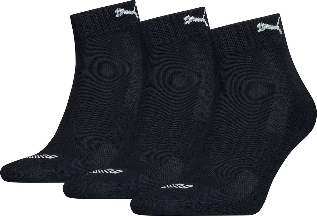 Unisex quartersokken met badstof zool 3 pack – – 39-42 Blauw
